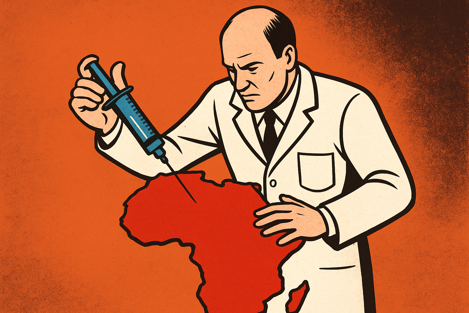 Doctor injecting Africa